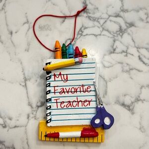 My Favorite Teacher Christmas Tree Ornament School Gift